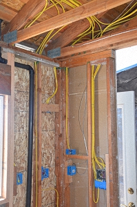 Wiring by doorway